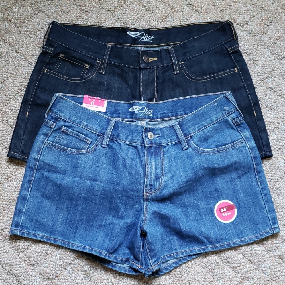 Set of 2 NWT Old Navy Jean Shorts Size 6. New.